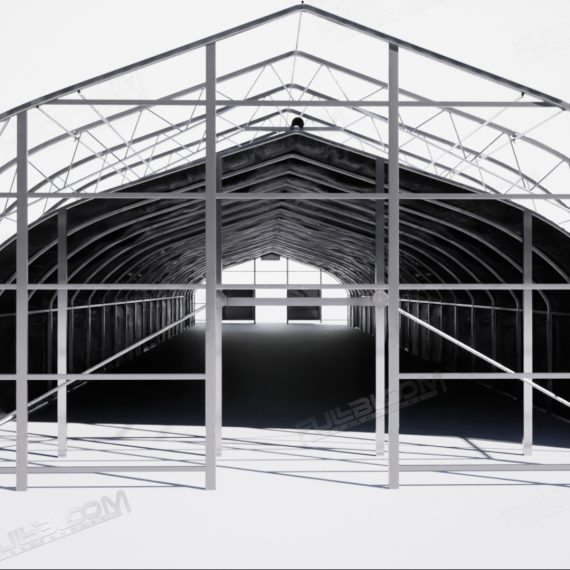 40 Foot Wide Engineered Greenhouse Interior Auto Blackout By